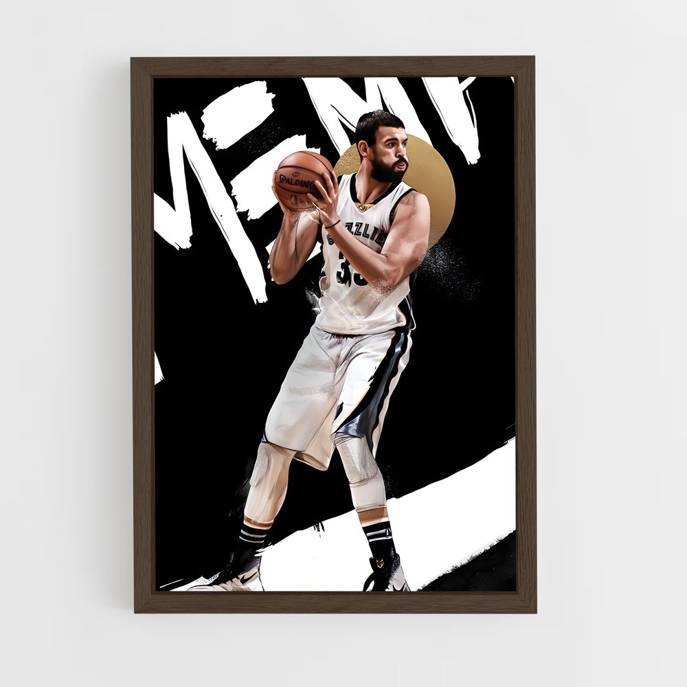 Poster Marc en Action – affiche Basketball (vue 5)